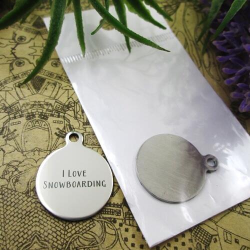 10pcs--"I Love Snowboarding"stainless steel charms 5 styles for choosing DIY Charms for necklace bracelets