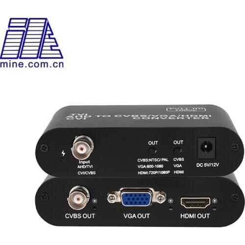 HD Video Converter AHD / CVI / TVI Input to HDMI / VGA / CVBS Output AHD1509