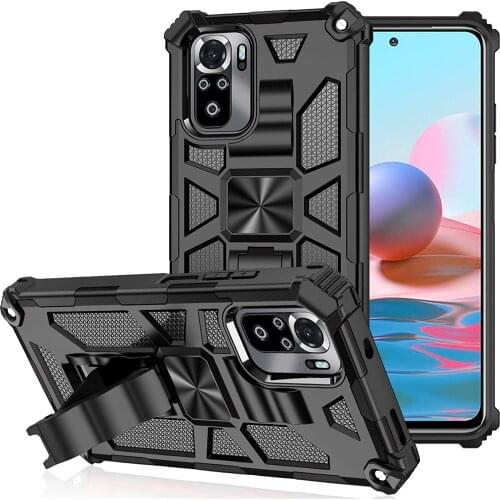 Redmi Note 10 Case Shockproof TPU+PC Dual Protection Phone Cover Kickstand Case for Xiaomi Redmi Note 10 Pro Max