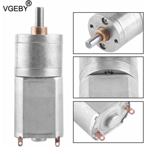 DC 12V Gear Motor High Electric Gear Reduction Motor 15~200RPM Outer Diameter 20MM Full Metal Reduction DC Gear Motors