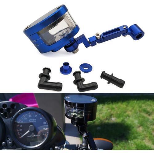 CNC Motorcycle Brake Fluid oil Reservoir Cup tank +support bracket For Triumrh THRUXTON TIGER 800 1050 1200 XC/XCX/XR TT 600