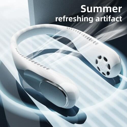 Neck Portable Fan 5V USB Rechargeable Mute Bladeless Air Cooler Fans For Sports Outdoor Ventilador Portatil Cooling Fan Mini Fan
