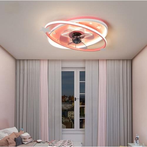 Nordic Ceiling Fan Light Bedroom Ceiling Fan Modern Minimalist Study Dining Room Ceiling Fan Net Red Light