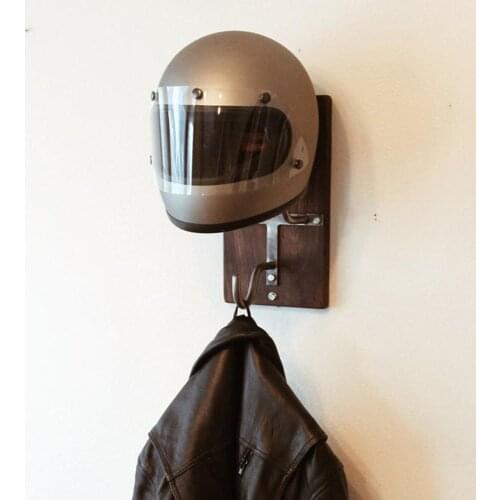 Motorcycle Helmet Rack &Jacket Hook Wall Mount Display Hats er Storage