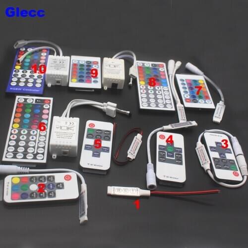 LED Strip Light Mini 3/11/17/24/40/44 Key IR Remote Wireless Controller Wifi LED RGB Controler DC12V MIni Wif For 3528 5050 RGB