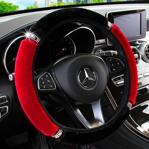 Keep Warm Artificial Plush Fur Car Steering Wheel Covers Size 38cm Fit For Most Cars Used In Winter Hot Wheel Hub RU7 X25