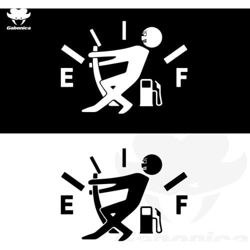 Funny Car Sticker High Gas Consumption Decal Fuel Gage Stickers JDM Car Styling For Audi BMW VW Benz Renault Honda Hyundai Buick