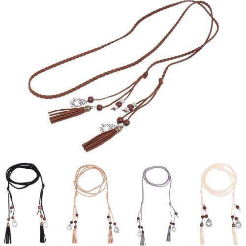 Women Waist Belt Skinny Thin Fashion Waist Belt Vintage Belt Waistbelt Waistband Tassel for Clothes Dress