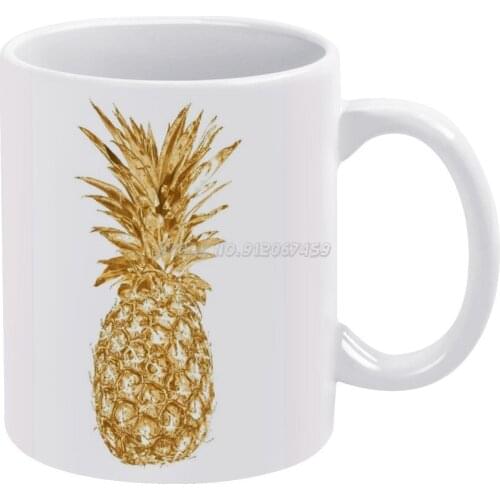 Golden Coffee Mugs Ceramic Personalized Mugs 11 Oz White Mug Tea Milk Cup Drinkware Travel Mug White Gold Isolated Golden Food H