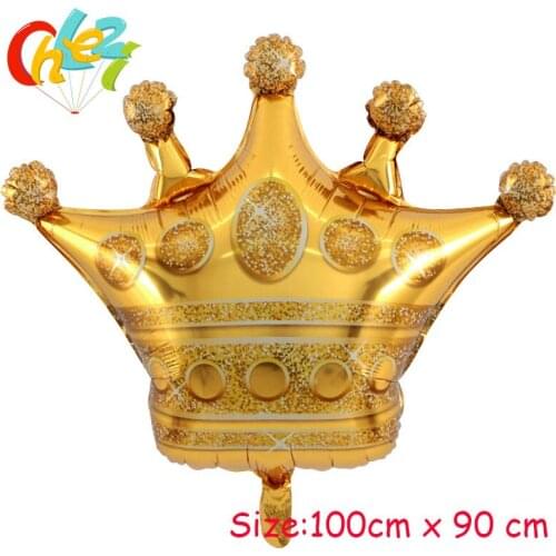 10PCS 100x90cm Gold Crown Foil Balloons Baby Birthday young adult Bachelorette Wedding Celebration Party Decorations supplies
