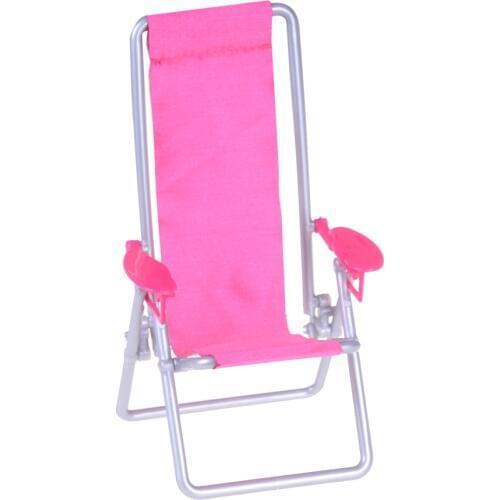 1:12 Scale Dollhouse Furniture Foldable Deckchair Dolls House Lounge Beach Chair For Lovely Miniature