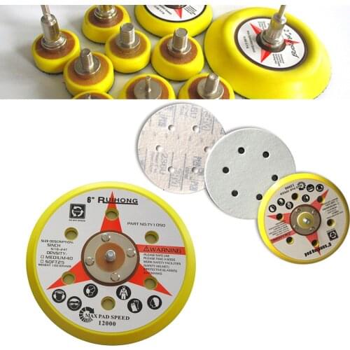 1*150mm 6inch Sanding Pad Dual Action Random Orbital Sander Polishing Wheel Pneumatic Flocking Sandpaper Suction Cup