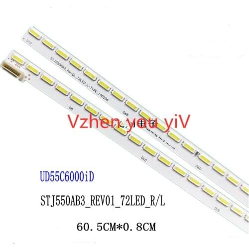 1PAIR/1PCS R &1PCS L New and hi quality for Changhong UD55C6000iD STJ550AB3_REV01_72LED_R/L aluminum