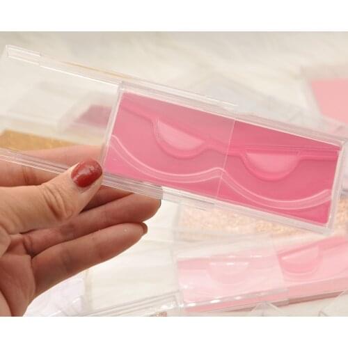 20/pack wholesale eyelash packaging box cases lash boxes package custom Logo faux cils plastic sliding clear Case bulk vendors