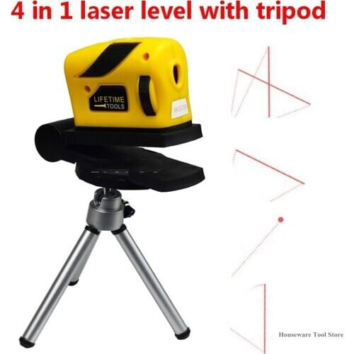 4 In 1 Plastic Laser Level Cross Line Laser Infrared Laser Levels Multi-Purpose Measuring Hand Tool with Magnet New Durable