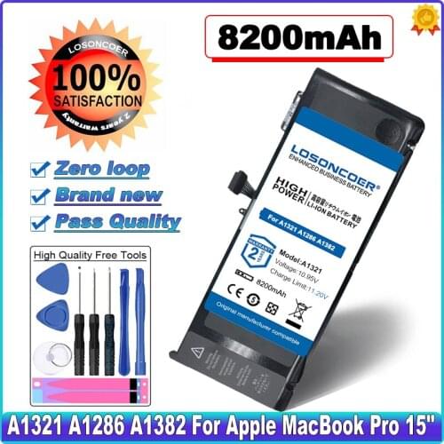 A1382 A1321 Battery For Apple MacBook Pro 15" A1286 2009 2010 Version 020-6380-A MC118LL/A MC372 MC371 MB985 MB986LL/A MC118ZP/A