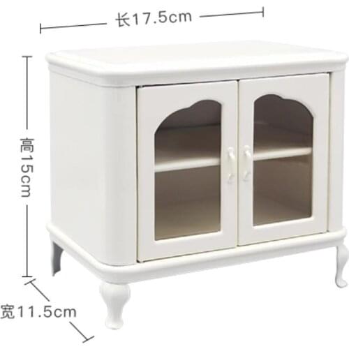 Sideboard Toy For Girl Cabinet Cupboard Dollhouse Miniature Furniture Iron Creative Restaurant For Kid Doll House Decoration Toy