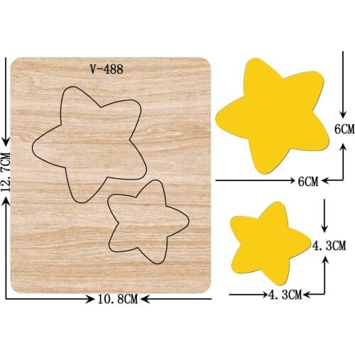 New star wooden dies cutting dies for scrapbooking /Multiple sizes /V-488