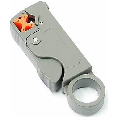Double Blades Rotary Coaxial Cable Cutter Tool RG59 RG6 Stripper Stripping Tool
