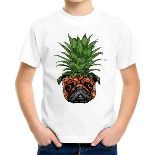 Joyonly 2018 Kids 3d T shirt Lovely Pug Green Leaf Colorful DJ Paint Music Printed Boys Girls T-shirt Children Summer Cool Tops