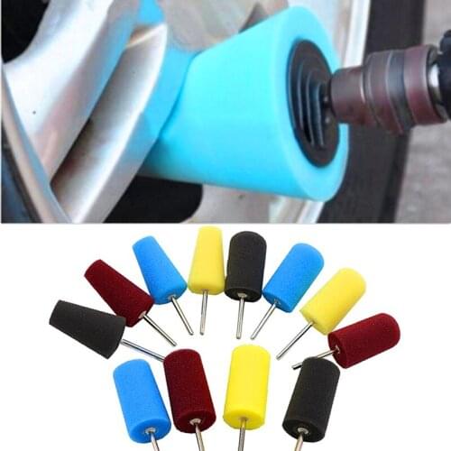 Car Auto Wheel Polishing Sponge Used For Electric Drill Burnishing Ball Polishing Cone Car Hub Buffing Sponge Tool