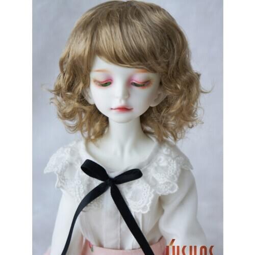 JD260 7-8inch 18-20CM 1/4 Slight Lady Curls synthetic mohair BJD wigs MSD Doll accessories