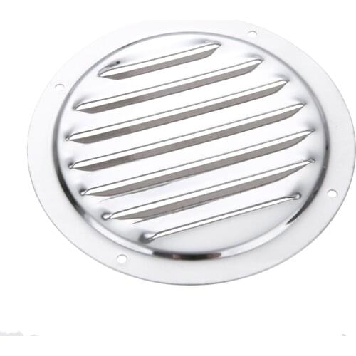 Marine Boats Yacht Stainless Steel Round Louvered Air Vent Grill Cover Louver Ventilation Ventilator Grille Cover 5in/125mm