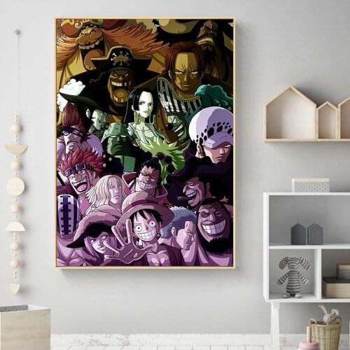 Modular Janpnese Anime Canvas Paintings HD Prints One Piece Poster Modern Home Decor Wall Art Pictures For Living Room No Framed