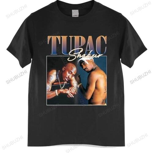 Men o-neck tshirt fashion brand new Tupac 2pac Black Tshirt Shakur Hip Hop T Shirts Makaveli Rapper Biggie Smalls euro size