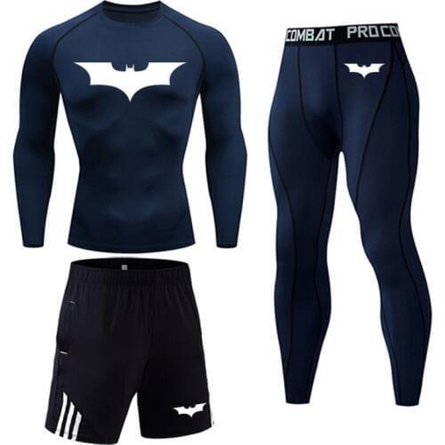 Mens thermal underwear set MMA tactics leggings Solid fitness compression underwear set clothing Winter long johns