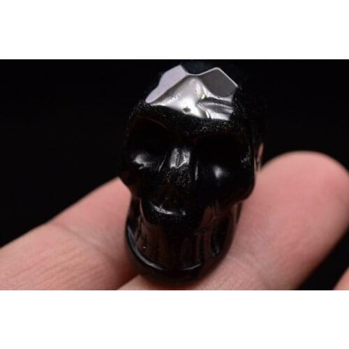 Natural Labrador quartz skull with hand-carved crystal healing