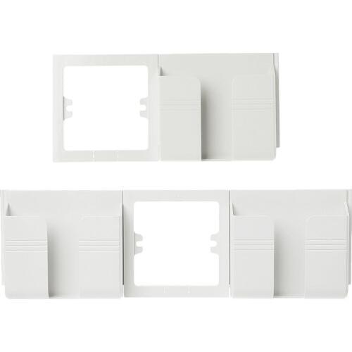 OOTDTY Wall Socket Mobile Phone Holder Smartphone Charging Stand Rack Holders Plug Single Frame/ Double Frame Holder