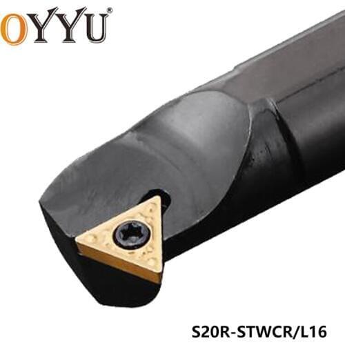 OYYU S20R-STWCR16 S20R-STWCL16 S20R STWCR STWCR16 STWCL Lathe Cutter Tools Internal Turning Tool Carbide Inserts CNC Boring Bar