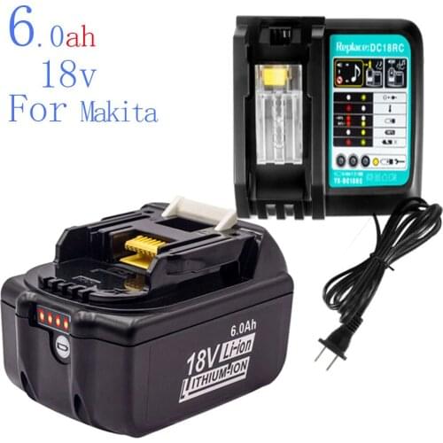18650 Rechargeable Battery 18V 6000mAh Li-ion For Makita 18v 6Ah Battery BL1840 BL1850 BL1830 BL1860B BL1860 LXT400