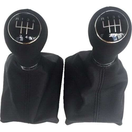5/6 Speed Car Shift Gear Knob Lever Gaitor Boot Cover For Audi A6 C6 2004-2012 A4 S4 B8 8K A5 8T 8F Q5 8R 2007-2015