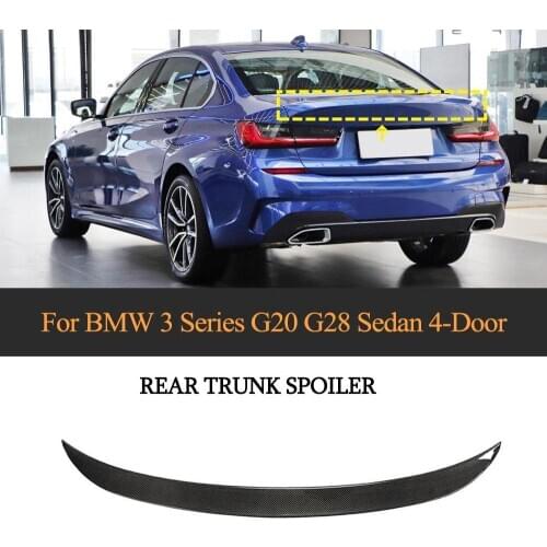 Rear Trunk Wing Spoiler For BMW 3 Series G20 G28 2019 2020 Car Rear Trunk Boot Lip Wing Spoiler Trim Cover Carbon Fiber