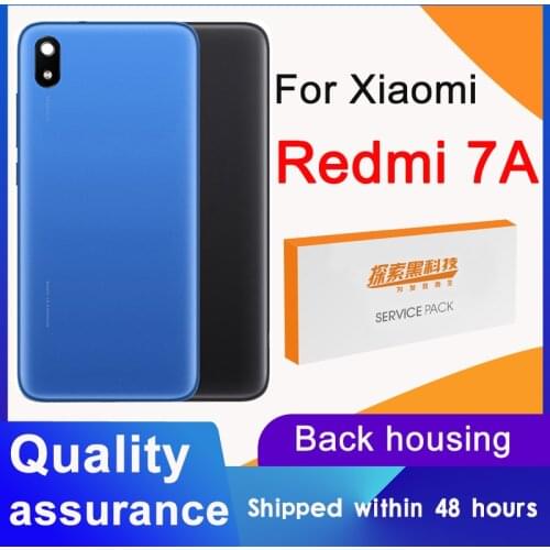 High Quality Back Housing Replacement For Xiaomi Redmi 7A Back Cover Battery Glass With Camera Lens For Redmi 7A Rear Cover