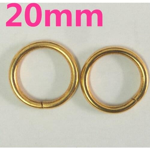 100pcs 20mm Gold O Rings Leather Bag Belt Buckle Snap Clasp Clip Gate Trigger Leathercraft Craft Accessories