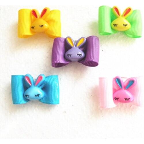 100PC/Lot Lovely Rabbit Dog Hair Bows Easter Pet Accessories Holiday Dog Grooming Bows Gift