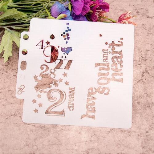 14.1*13 Digital floating stencils spray plastic mold shield DIY cake hollow Embellishment printing lace ruler Easter