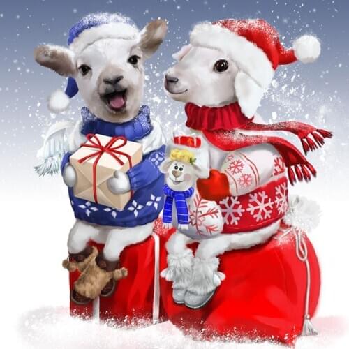 Full Square Round Drill Stone DIY Diamond Painting Beads Christmas Gift Cute Animal Diamant Embroidery Cross Stitch Mosaic