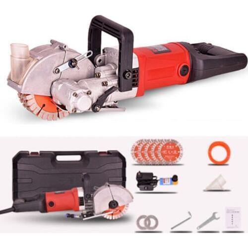 220V 4000W Electric Wall Chaser Groove Cutting Machine Wall slotting machine 4KW 40MM + 5PCS 125mm Saw Blades