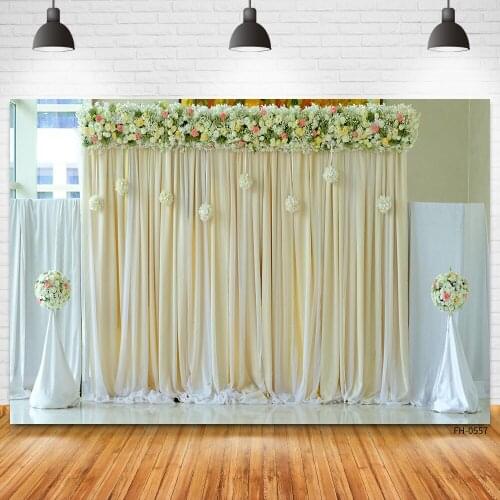 Flower Curtain Theme Photography Backdrop Wedding Floral Background Photo Studio Newborn Baby Shower Child Photophone Photocall