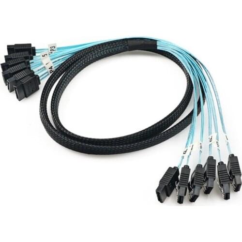 Sata3.0 hard drive data cable sas connection line motherboard to hard drive transmission line mining line straight 4 6 packs
