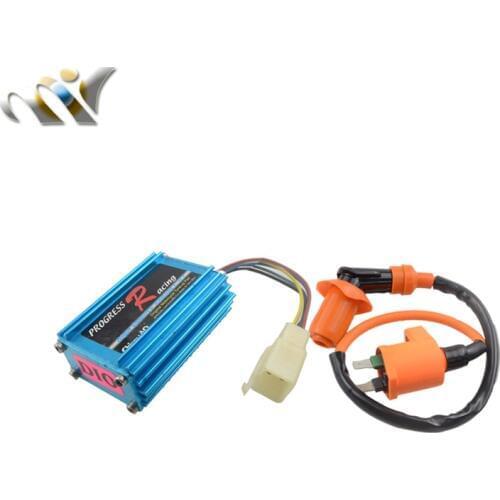 MOFO Racing 5 Pin AC CDI Box Ignition Coil A7TC Spark Plug For Spree SYM DD50 Dio AF18-28 Elite SB SA 50 Scooter Moped
