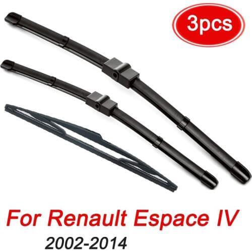 MIDOON Wiper Front Rear Wiper Blades Set For Renault Espace IV 2002-2014 Windshield Windscreen Front Rear Window 30"+26"+14"
