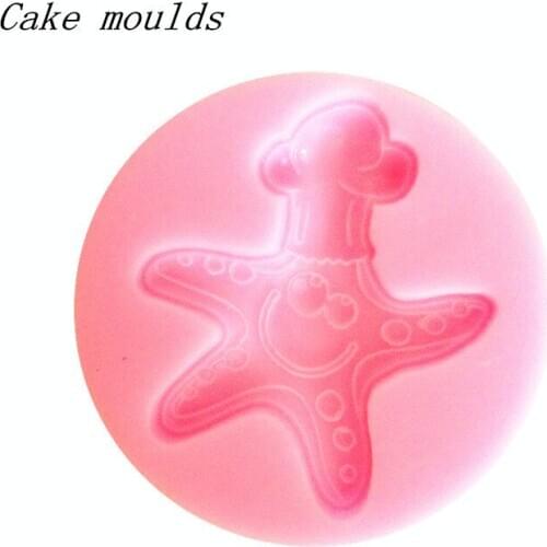 Wholesale Silicone mold K175 Mini Starfish shape clay mold Fondant cake mold Chocolate mold Free shipping