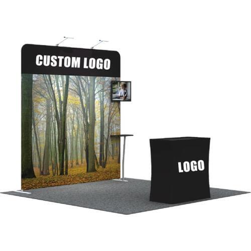 Portable 10ft tension fabric backdrop pipe and drape for wedding for exhibition booth or advertising