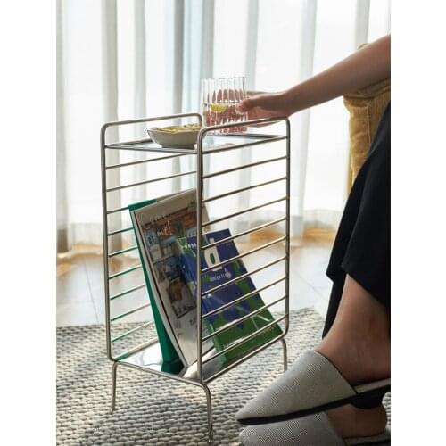 Lantern Side Table Nordic Modern Simple and Light Luxury Iron Living Room Small Storage Shelves Corner Table Side Table