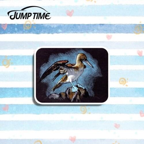 Jump Time 13cm x 9.8cm Blue Footed Booby Vinyl Stickers Bird Nature Sticker Laptop Decal Car Styling Decor Car Accessories